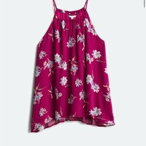 Collective Concepts Fuchsia Floral Halter Camisole